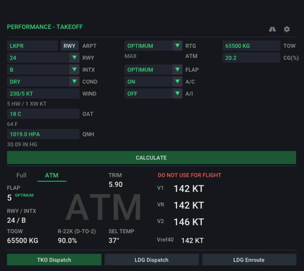 737simpleOPT UI Screenshot